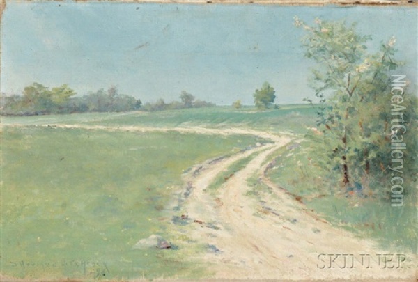 Country Lane Oil Painting - David Howard Hitchcock
