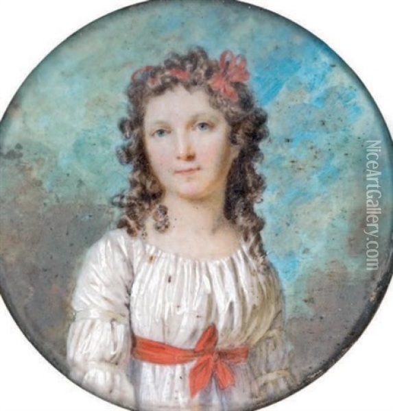 Portrait D'adelaide De Vilmorin, Comtesse Barrois Oil Painting - Marie-Victoire Lemoine