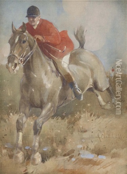Huntsman Oil Painting - Joseph Crawhall