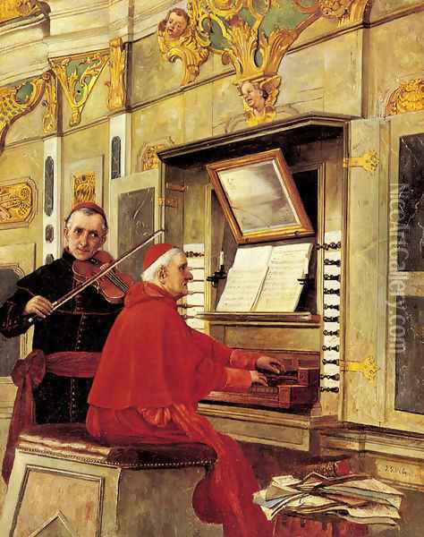 The Duet Oil Painting - Jehan Georges Vibert