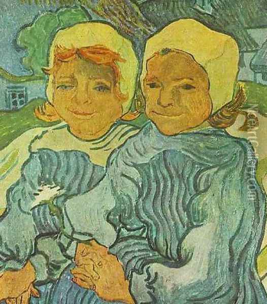 Two Children Oil Painting - Vincent Van Gogh