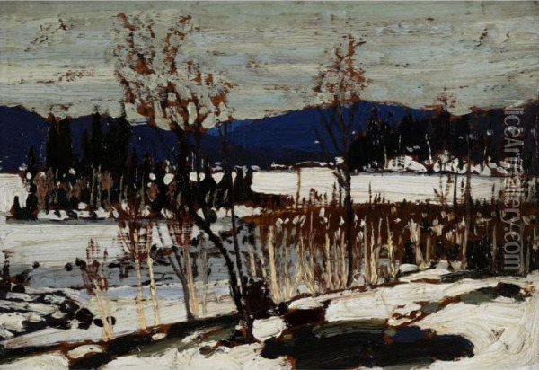 Winter Thaw Oil Painting - Tom Thomson