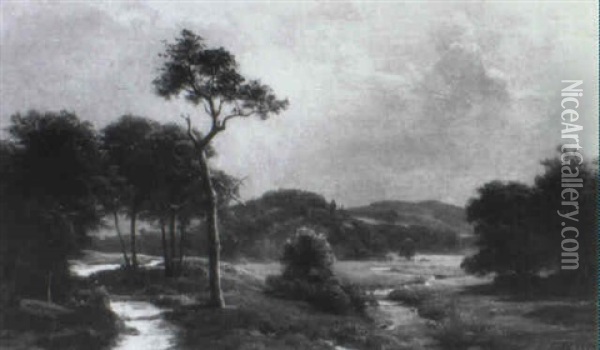 Th_ringische Landschaft Oil Painting - Karl Friedrich Lessing