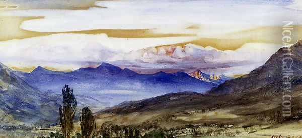 Val di Cogne, Switzerland Oil Painting - John Edward Brett
