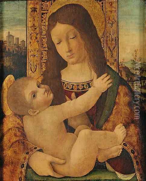 The Madonna and Child Oil Painting - Ambrogio Stefani Da Fossano Borgognone