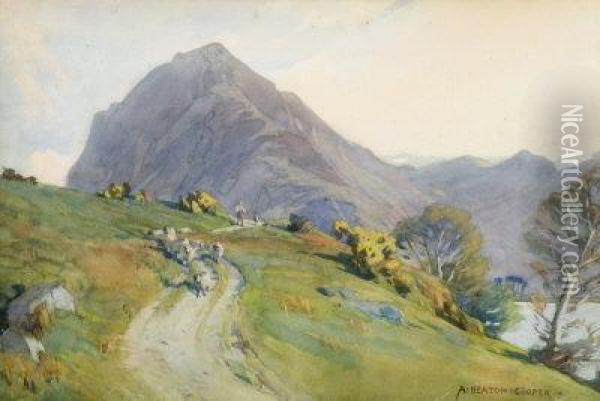 Fleetwith Pike And Buttermere, Lake District Oil Painting - Alfred Heaton Cooper