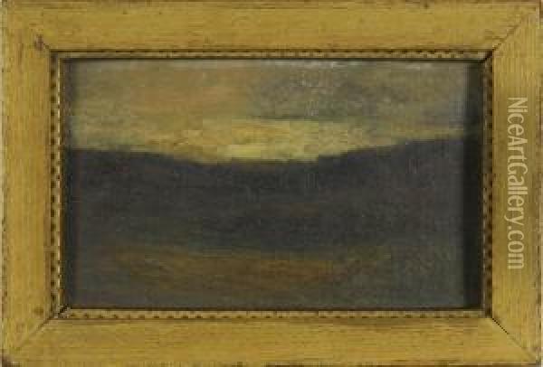 Sunset Landscape Oil Painting - George William Whitaker