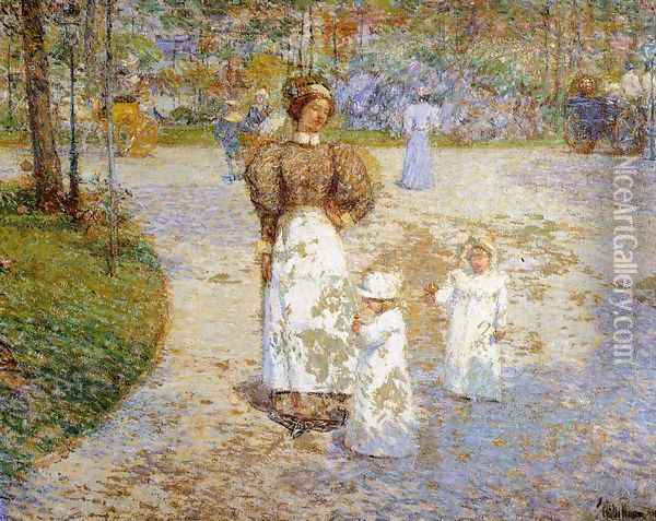 Spring in Central Park Oil Painting - Frederick Childe Hassam