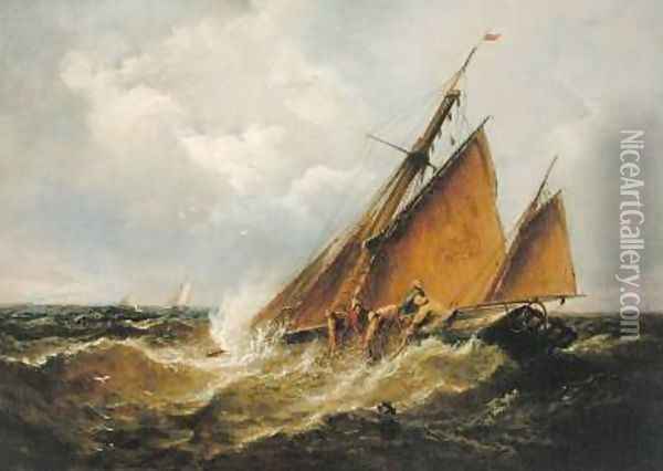 Hauling in the Nets Oil Painting - John Moore
