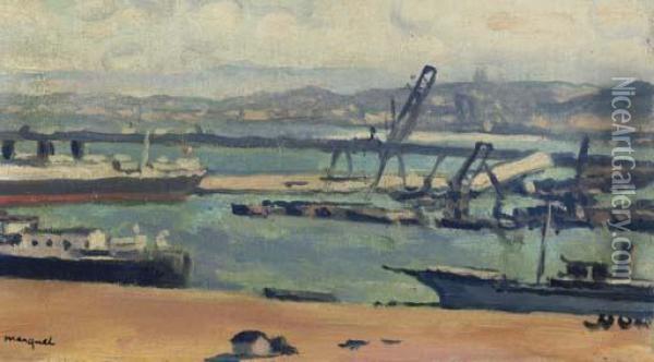 L'arriere-port D'alger Oil Painting - Albert Marquet