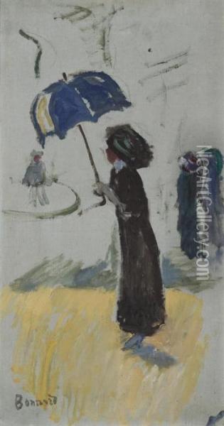 Femme Au Parapluie Oil Painting - Pierre Bonnard