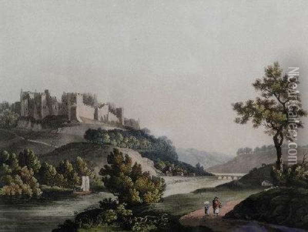 Ludlow Castle, Shropshire Oil Painting - Paul Sandby