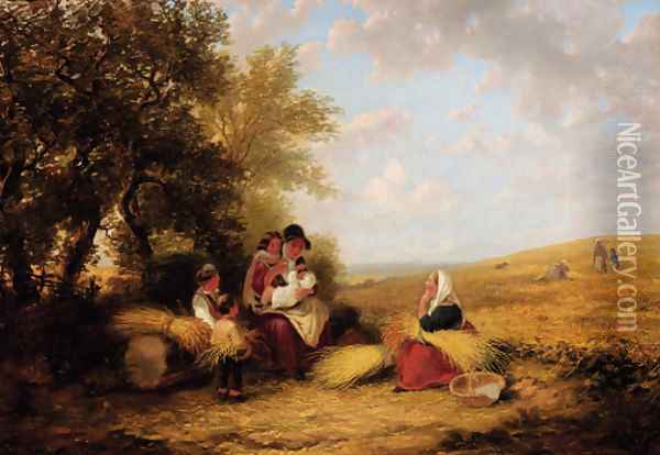 The Gleaners Oil Painting - William Frederick Witherington