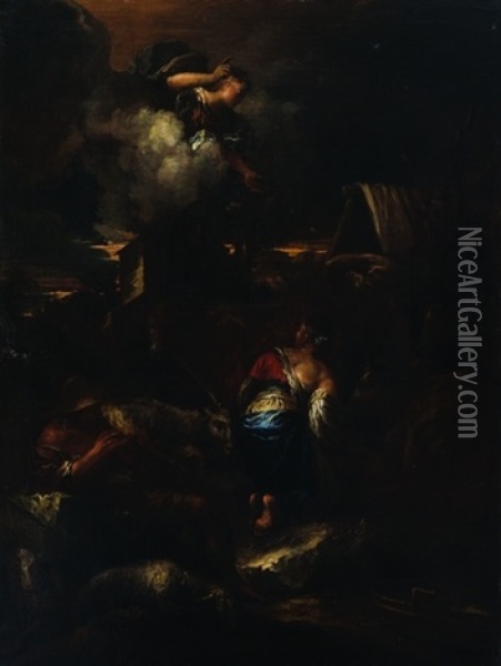 Annuncio Ai Pastori Oil Painting - Jacopo dal Ponte Bassano