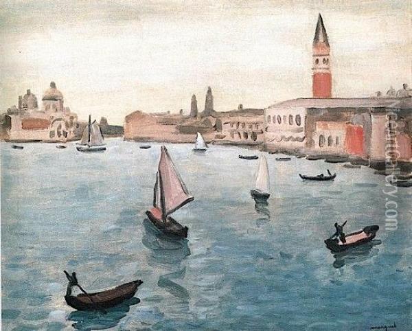 Vue De Venise Oil Painting - Albert Marquet