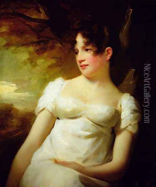 Miss Lamont of Greenock, c.1810-15 Oil Painting - Sir Henry Raeburn