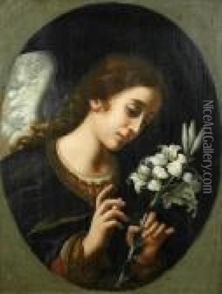 The Archangel Gabriel Oil Painting - Carlo Dolci