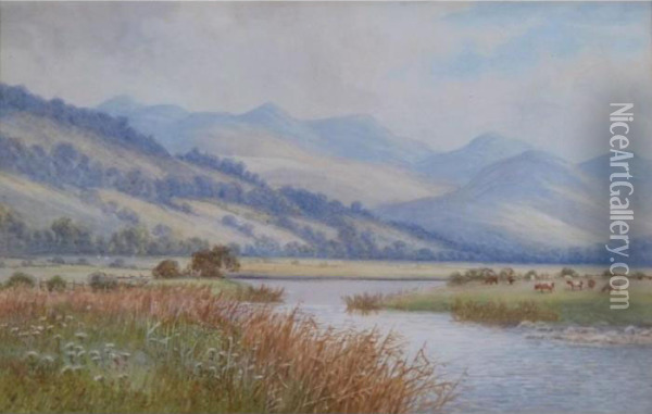 A Bend In The Mawddach Oil Painting - John H. Tyson