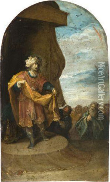 Saul Decouvre Qu'un Pan De Son Manteau A Ete Coupe Par David Oil Painting - Frans II Francken