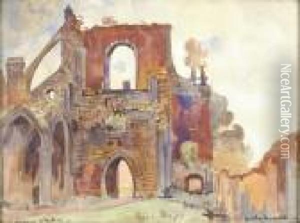 L'abbaye D'aulne Oil Painting - Emile Lecomte