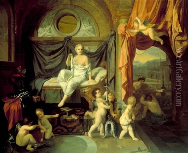 Herse, Merkur Und Aglauros Oil Painting - Gerard de Lairesse