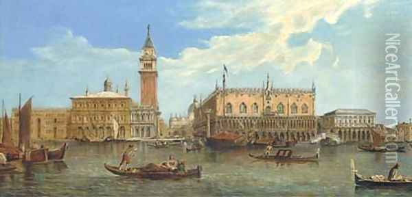 The Molo and the Piazzetta, Venice Oil Painting - (Giovanni Antonio Canal) Canaletto