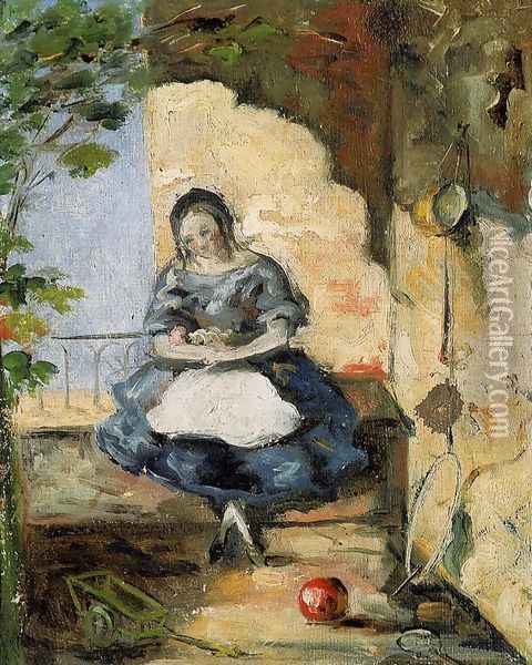 Girl Oil Painting - Paul Cezanne