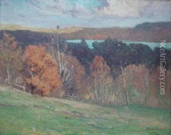 Fall Landscape Oil Painting - Franklin De Haven