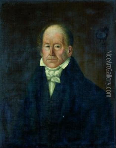 Retrato De Caballero Oil Painting - Juan De Barroeta Y Anguisolea