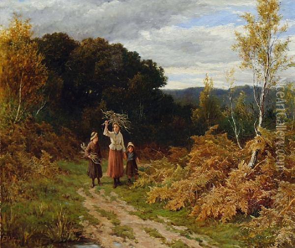 Gathering Firewood Oil Painting - Edward Holmes