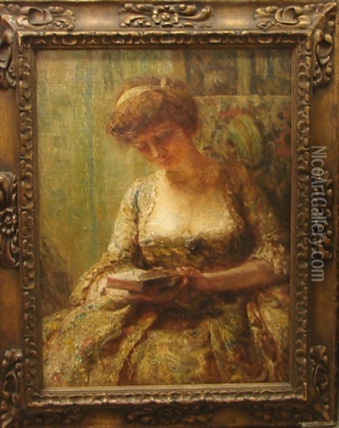 The Reader Oil Painting - Ernest Clifford Peixotto