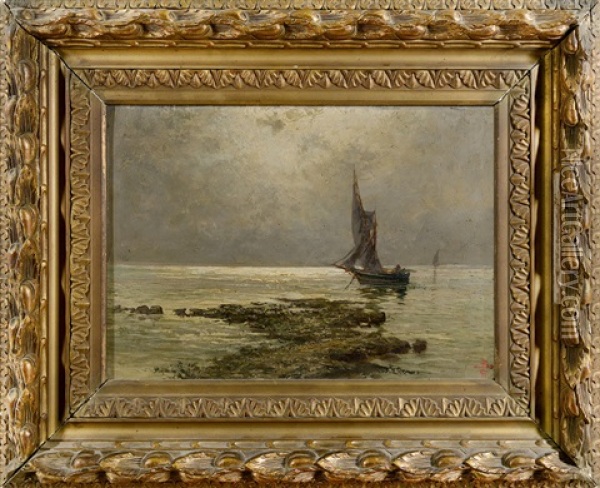 Pescatori Al Tramonto Oil Painting - Giacinto Bo