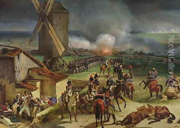 Battle of Valmy 20th September 1792 1835 3 Oil Painting - Jean Baptiste Mauzaisse