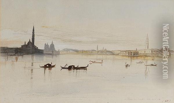 Venice Oil Painting - Edward Lear