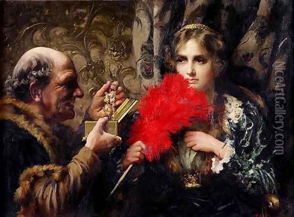 Temptation 1914 Oil Painting - Thomas Benjamin Kennington
