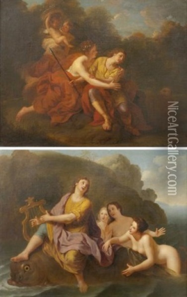 Venus Et Adonis Oil Painting - Henri-Antoine de Favanne