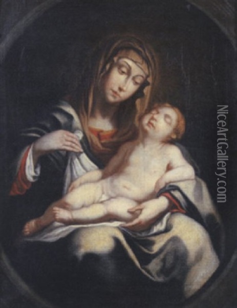 The Madonna And Child Oil Painting - Erasmus Quellinus II