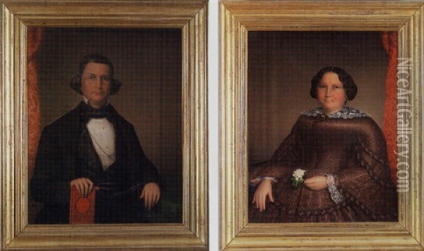 Pendant Portrait Of William Franklin Dubose Oil Painting - Adrian E. Thompson
