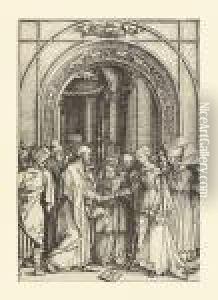 The Betrothal Of The Virgin, From: The Life Of The Virgin Oil Painting - Albrecht Durer