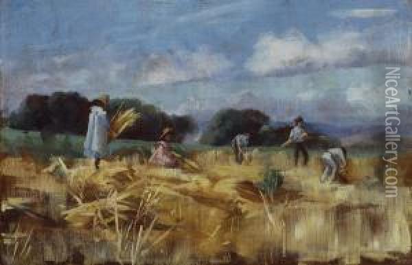 Little Harvesters Oil Painting - Ethel Anna Stephens