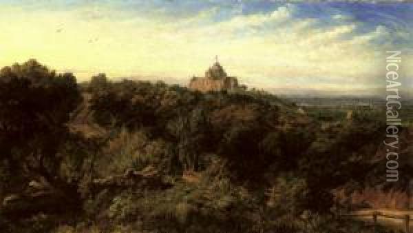 View Of Alexandra Palace Oil Painting - William Parrott