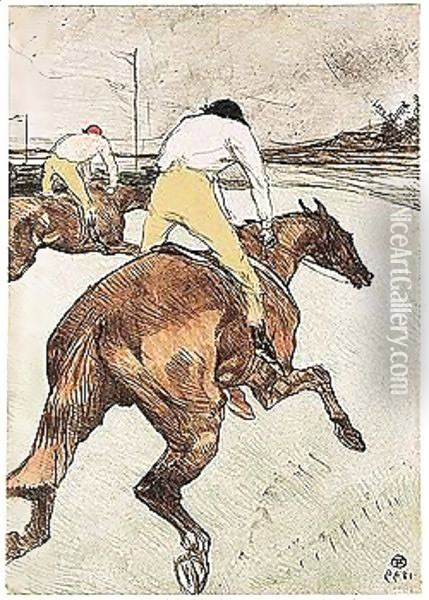 The Jockey 2 Oil Painting - Henri De Toulouse-Lautrec