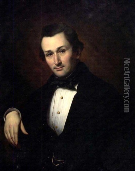 Portrait Of The Honourable Jean-louis Beaudry, Mayor Of Montreal Oil Painting - Antoine Sebastien Plamondon