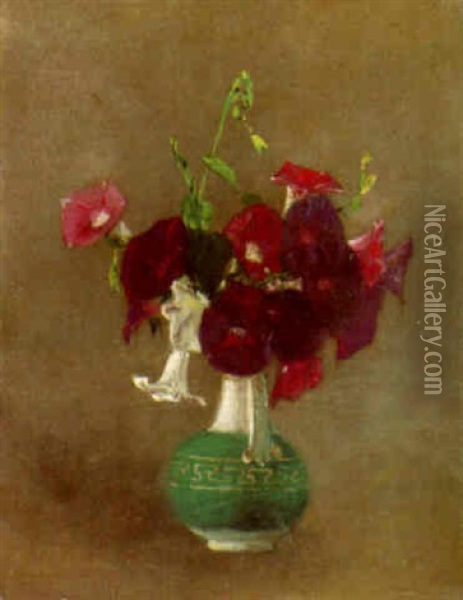 Morning Glories Oil Painting - Jervis McEntee