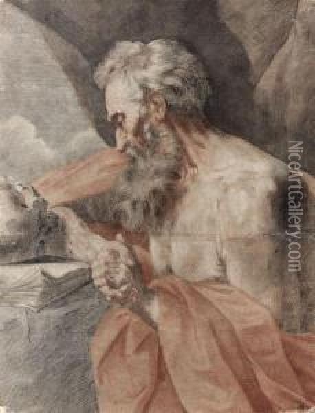 Saint Jerome Oil Painting - Flaminio Torri