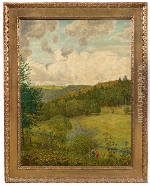 Glucklicher Sommertag In Marxzell Oil Painting - Hans Thoma