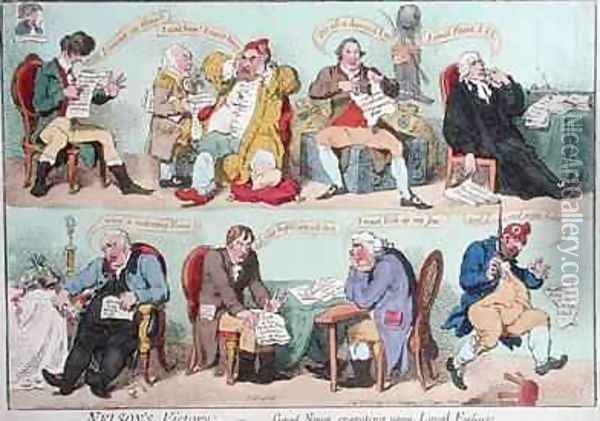 Nelsons Victory or Good News operating on Loyal Feelings Oil Painting - James Gillray