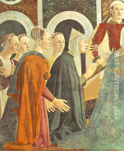 Proof of the True Cross (detail-1) c. 1460 Oil Painting - Piero della Francesca