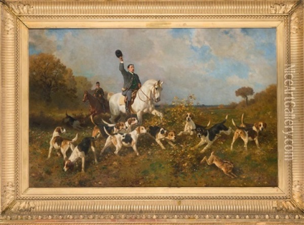 Chasse A Courre Oil Painting - Jules Didier
