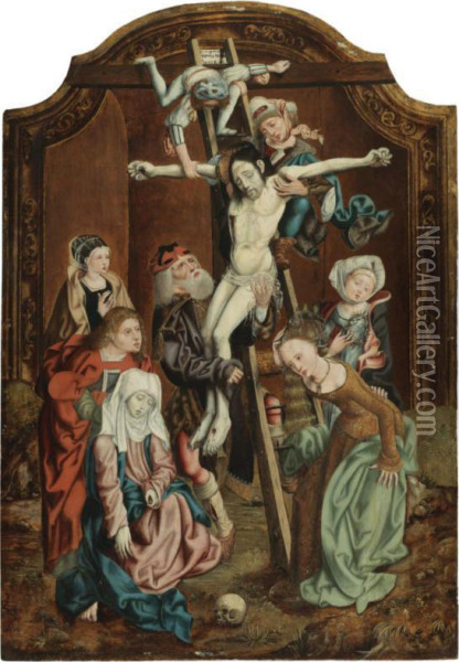 The Deposition Oil Painting - Master Of The Saint Lambert Altarpiece